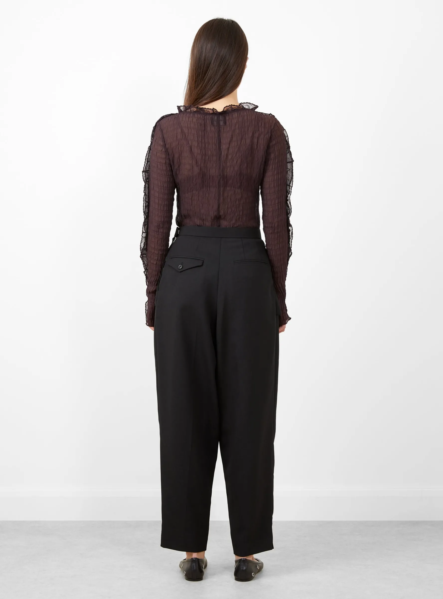 Wool Twill Layered Pants Black<TOGA ARCHIVES Best