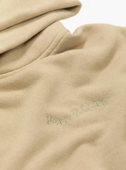 Wordmark Pigment Dyed Hoodie Taupe<Museum of Peace and Quiet Clearance