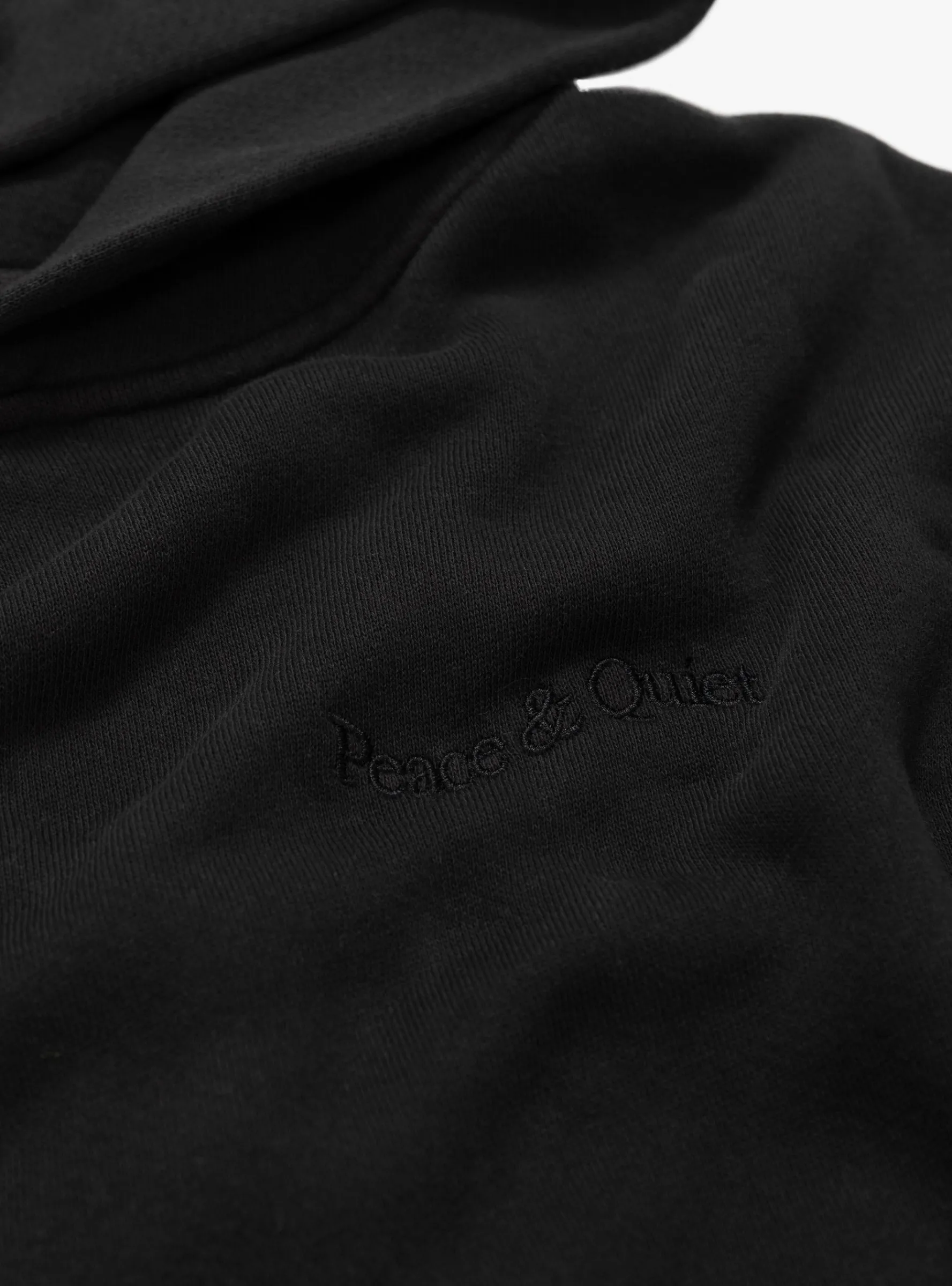Wordmark Pigment Dyed Hoodie Black<Museum of Peace and Quiet Best