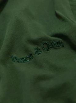 Wordmark Pigment Dyed T-Shirt Forest<Museum of Peace and Quiet Online