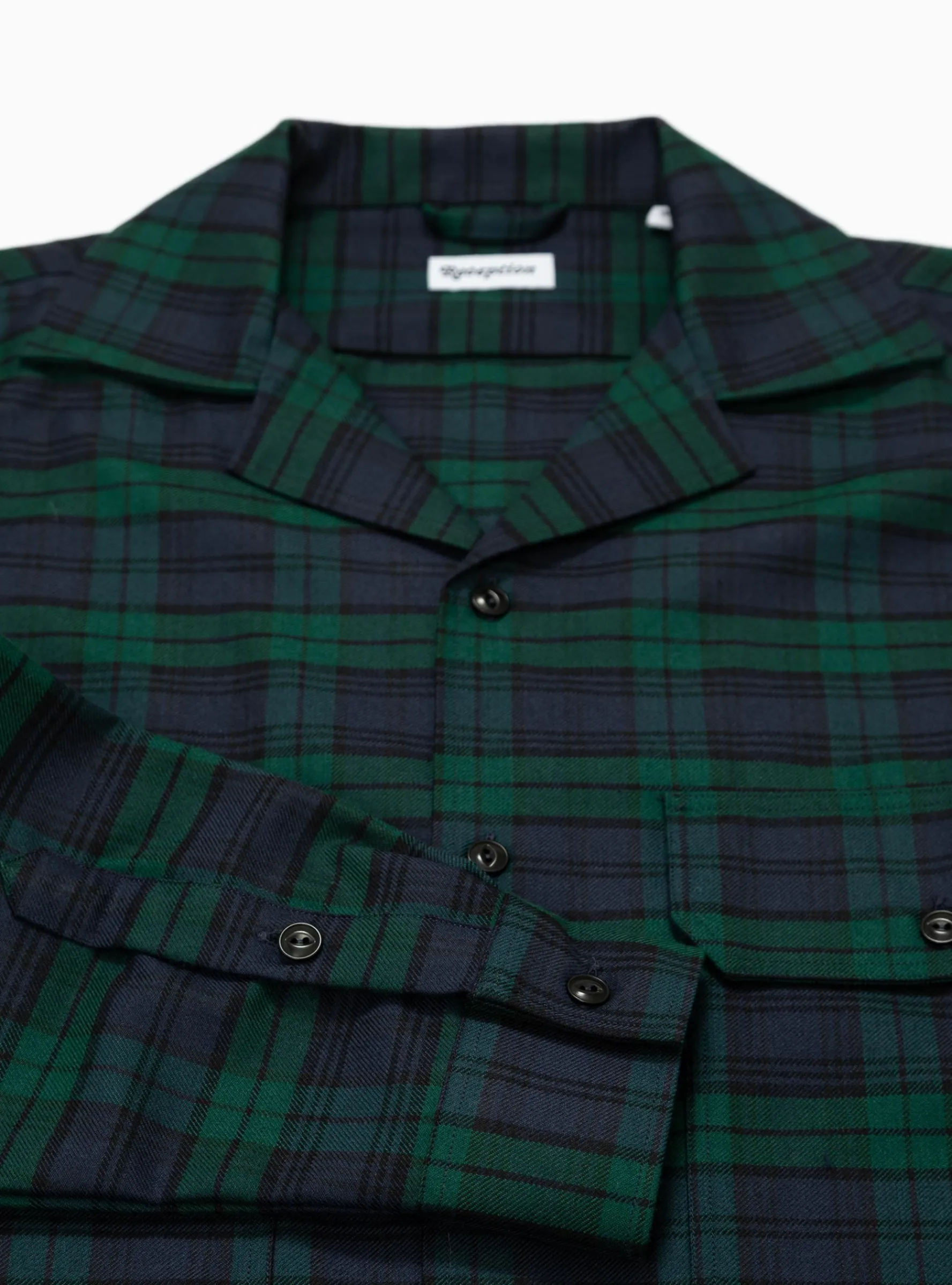Work Over Shirt Green & Navy Tartan<Reception Clearance