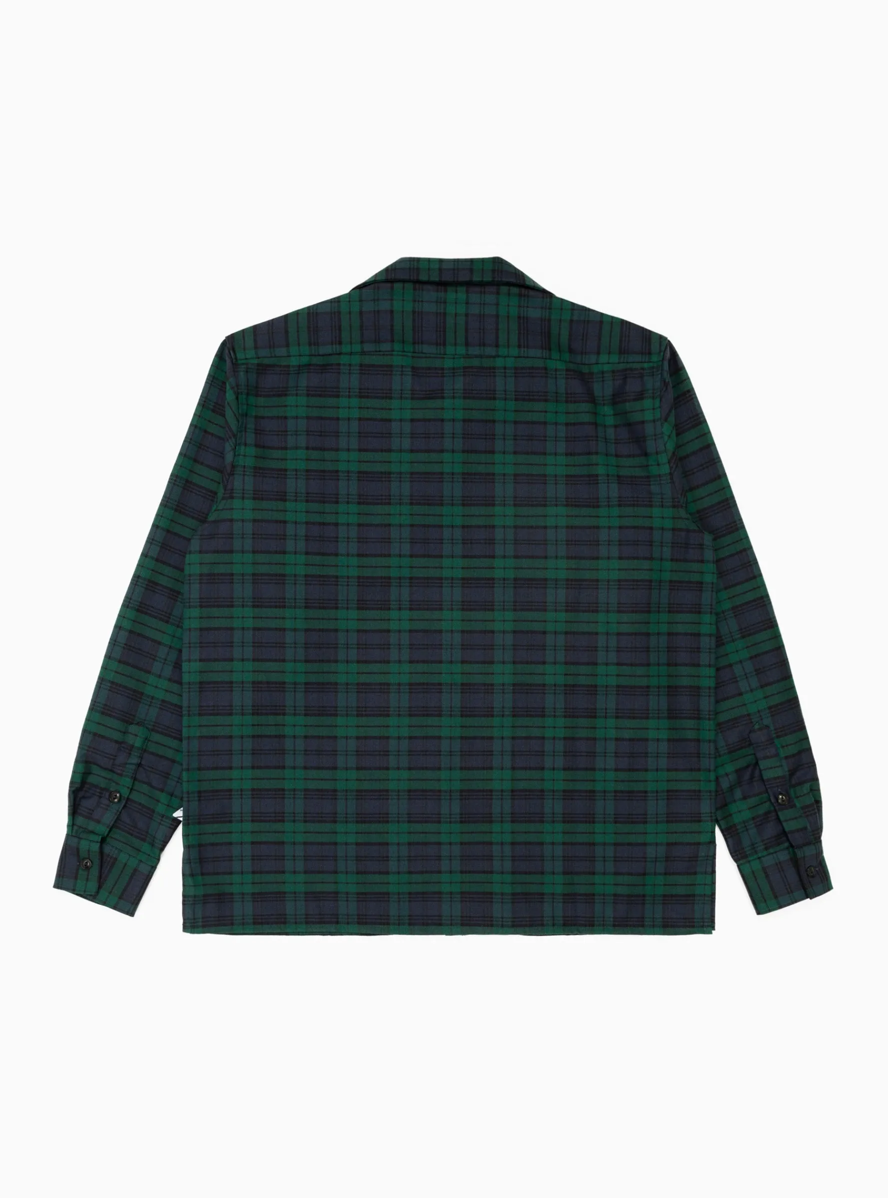 Work Over Shirt Green & Navy Tartan<Reception Clearance