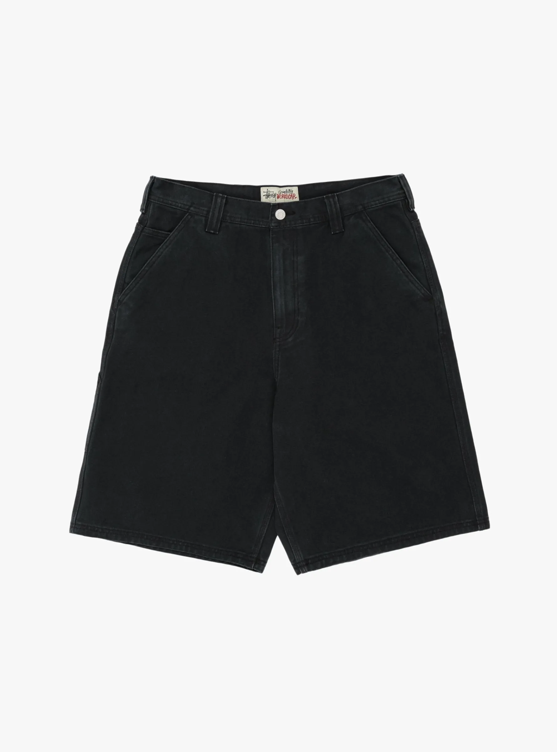 Work Short Washed Canvas Black<Stüssy Discount
