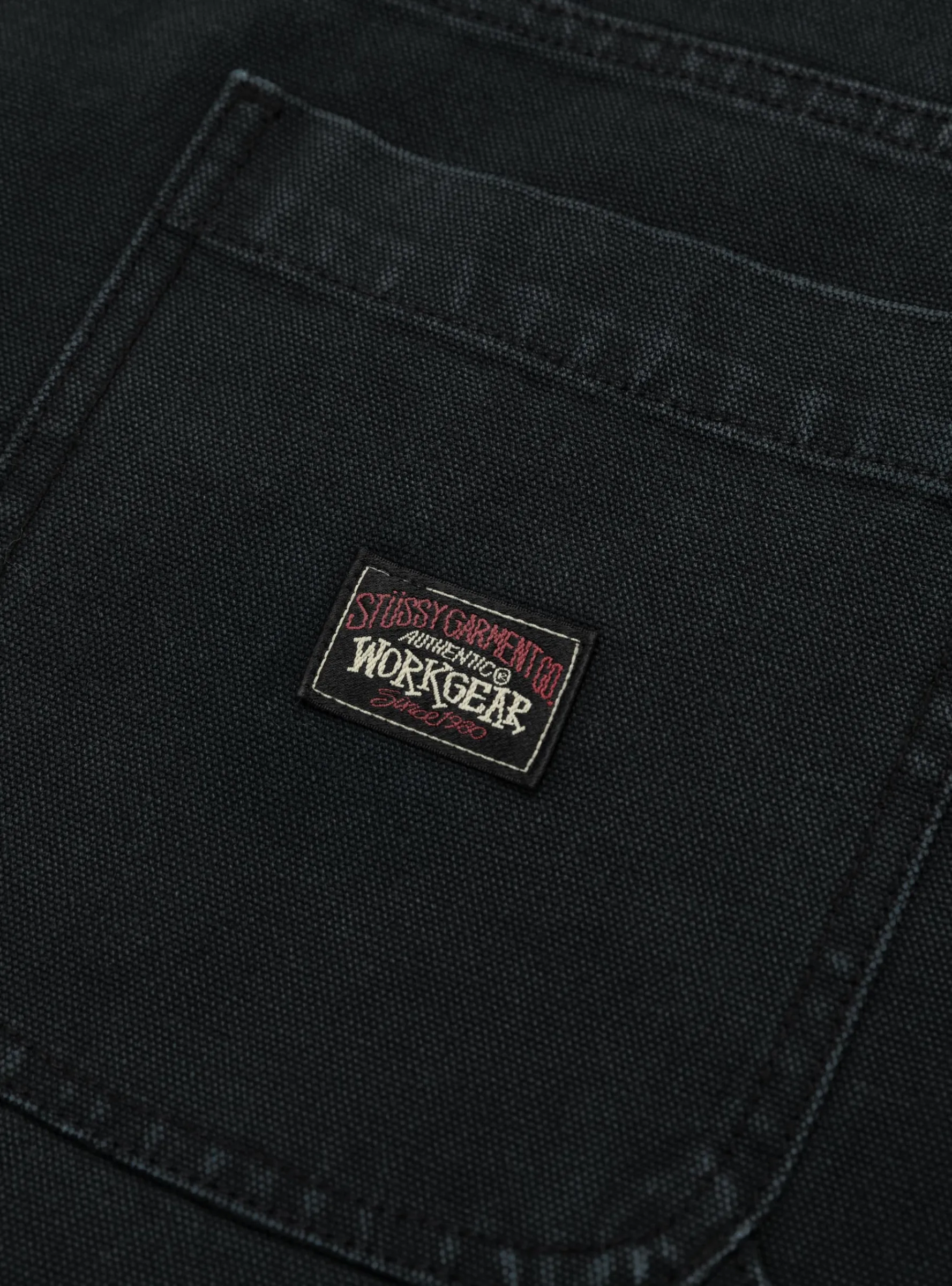 Work Short Washed Canvas Black<Stüssy Discount