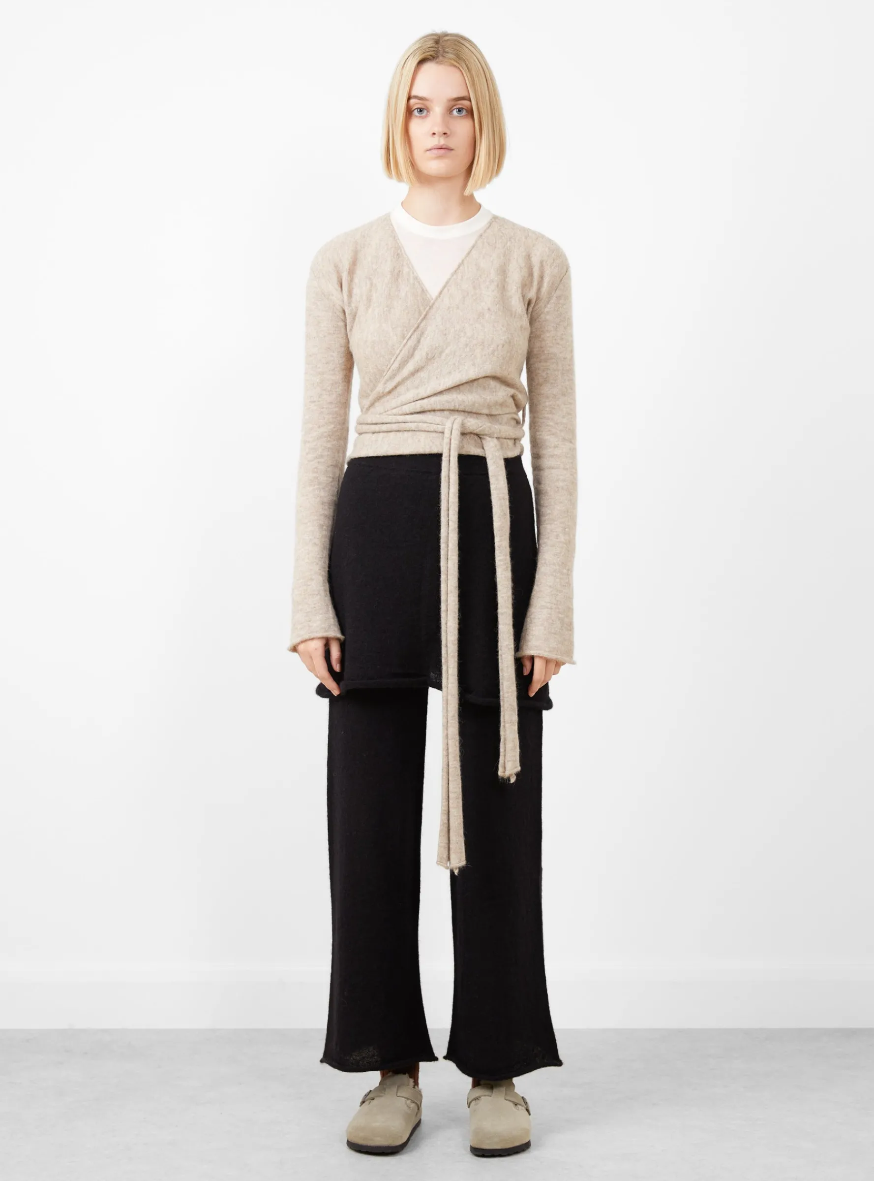 Wrap Cardigan Oatmeal<Lauren Manoogian Online