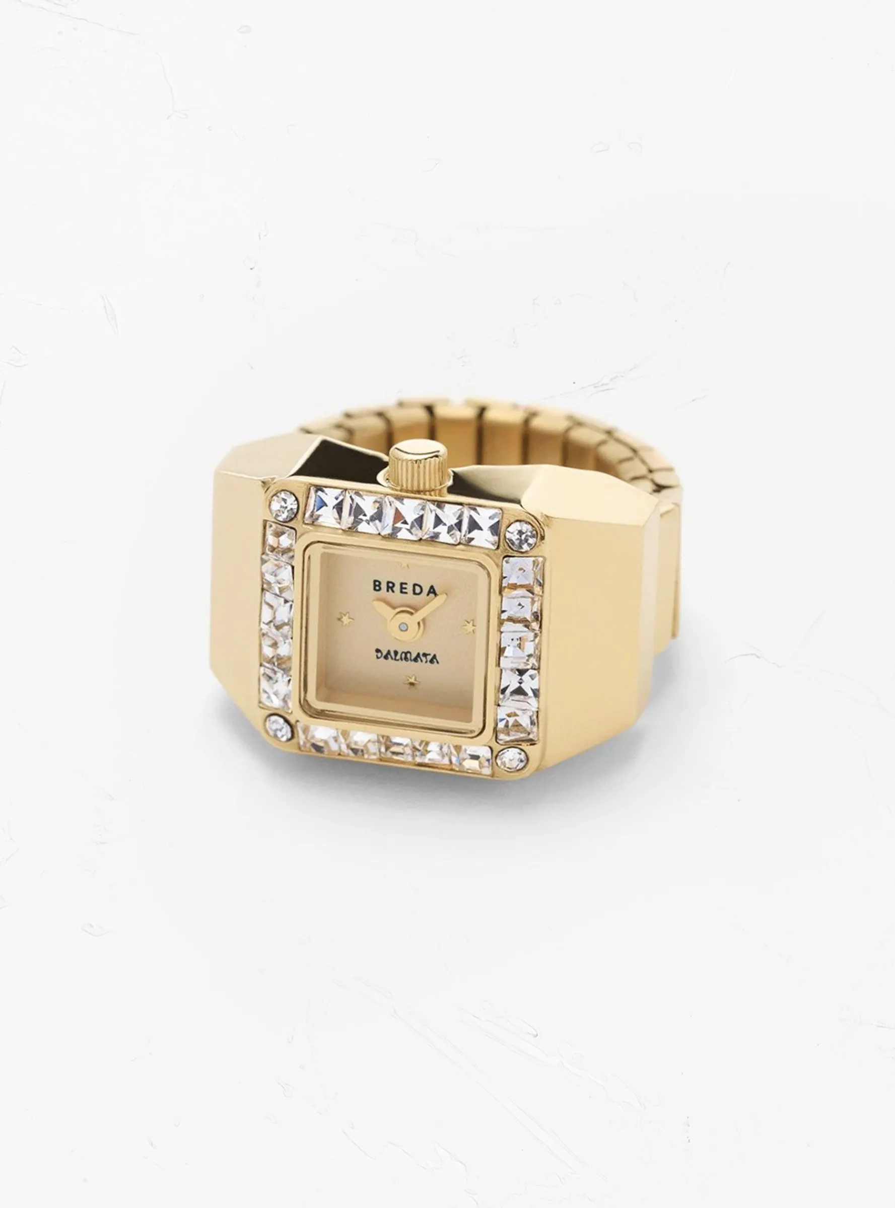 x DALMATA Time Gold Plated Ring<BREDA Sale