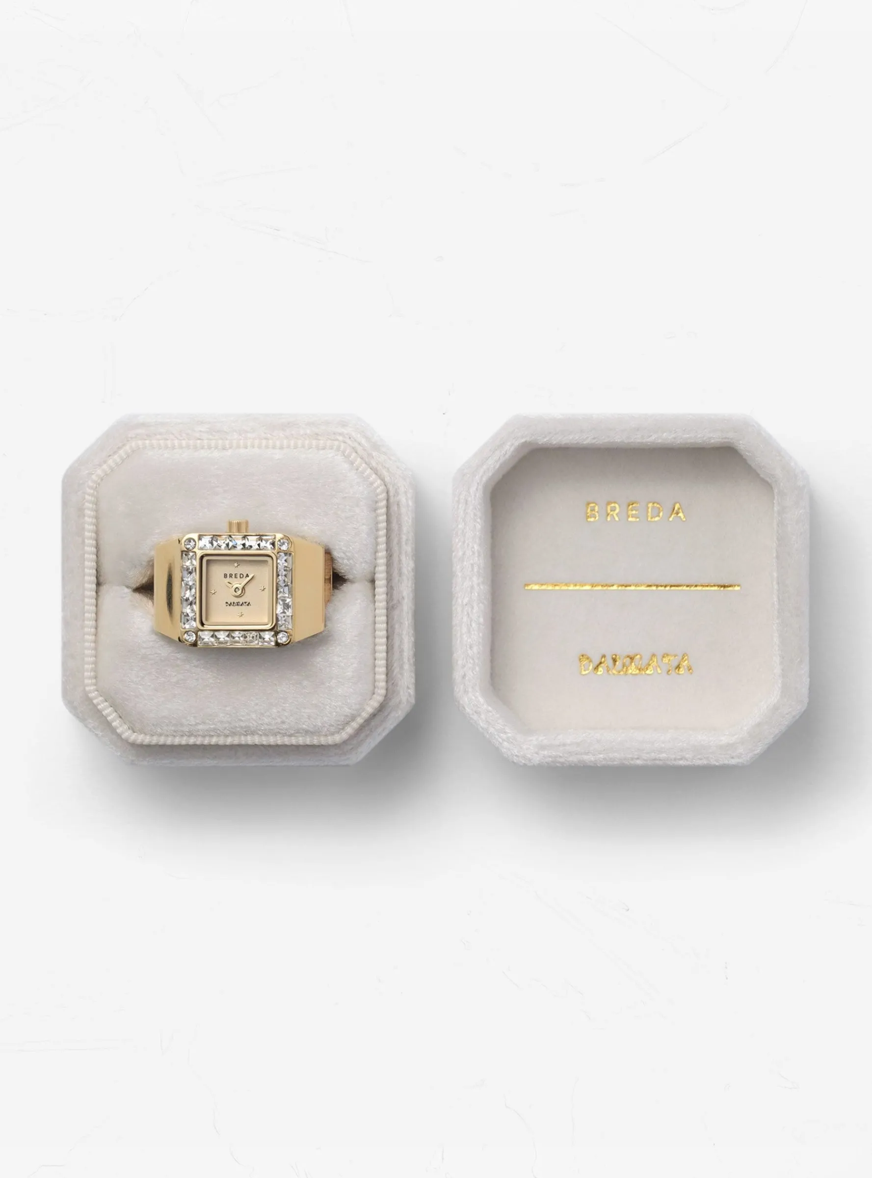 x DALMATA Time Gold Plated Ring<BREDA Sale