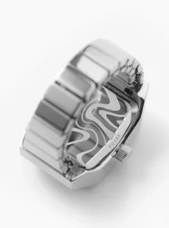 x DALMATA Time Stainless Steel Ring Silver<BREDA Hot