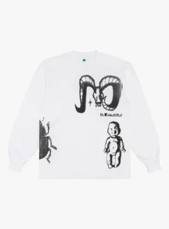 x Shiga Eye Long Sleeve T-Shirt White<b.Eautiful Best