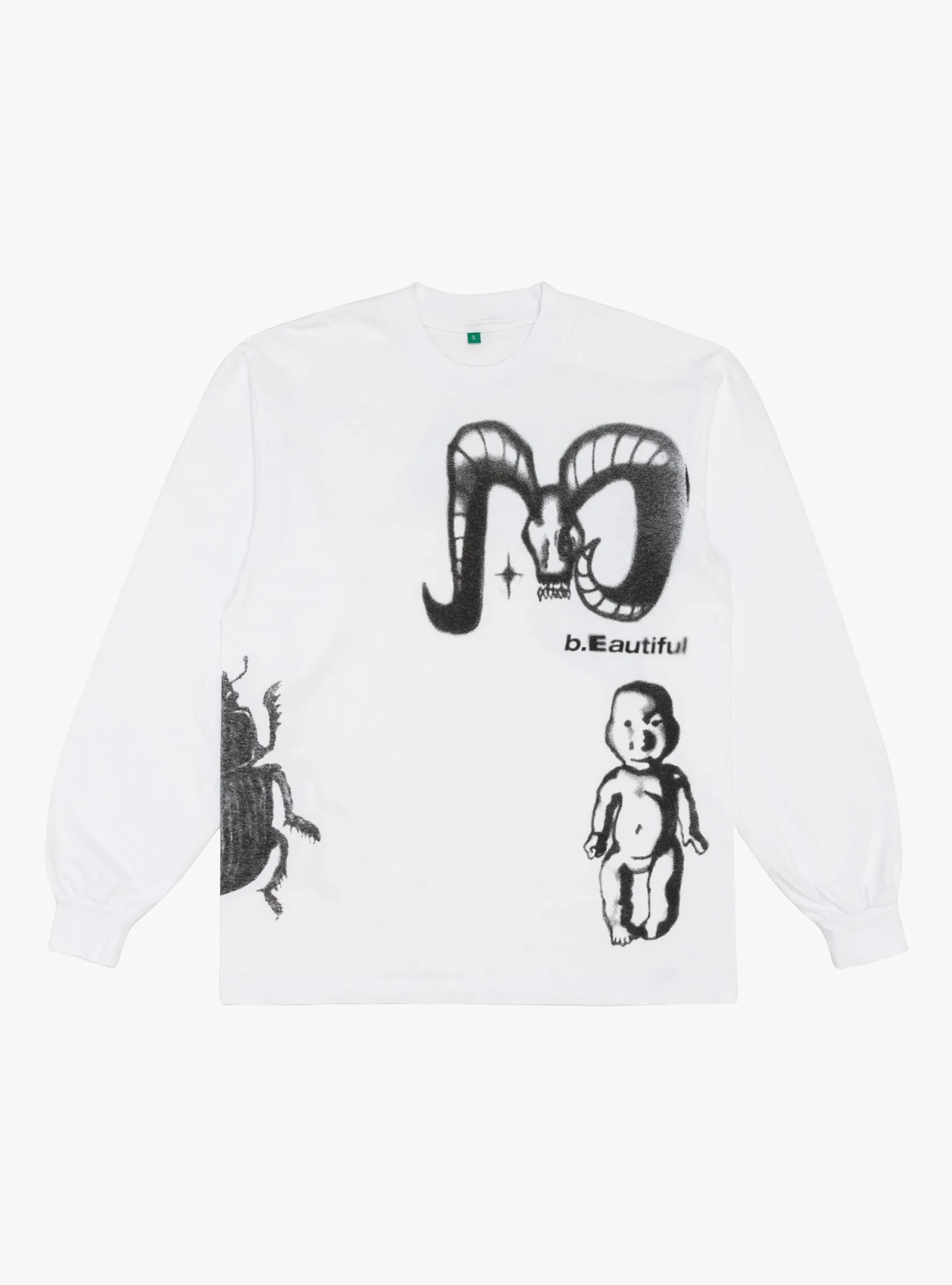 x Shiga Eye Long Sleeve T-Shirt White<b.Eautiful Best