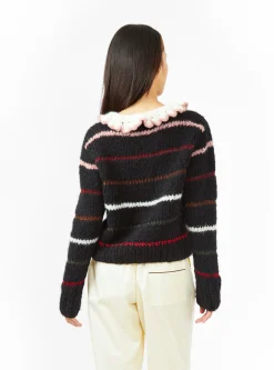 Yana Cardigan Black Stripe<AYNI Best