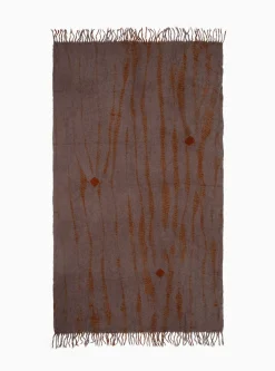Yanagi Shibori Bouclé Throw Brown<Suzusan Sale