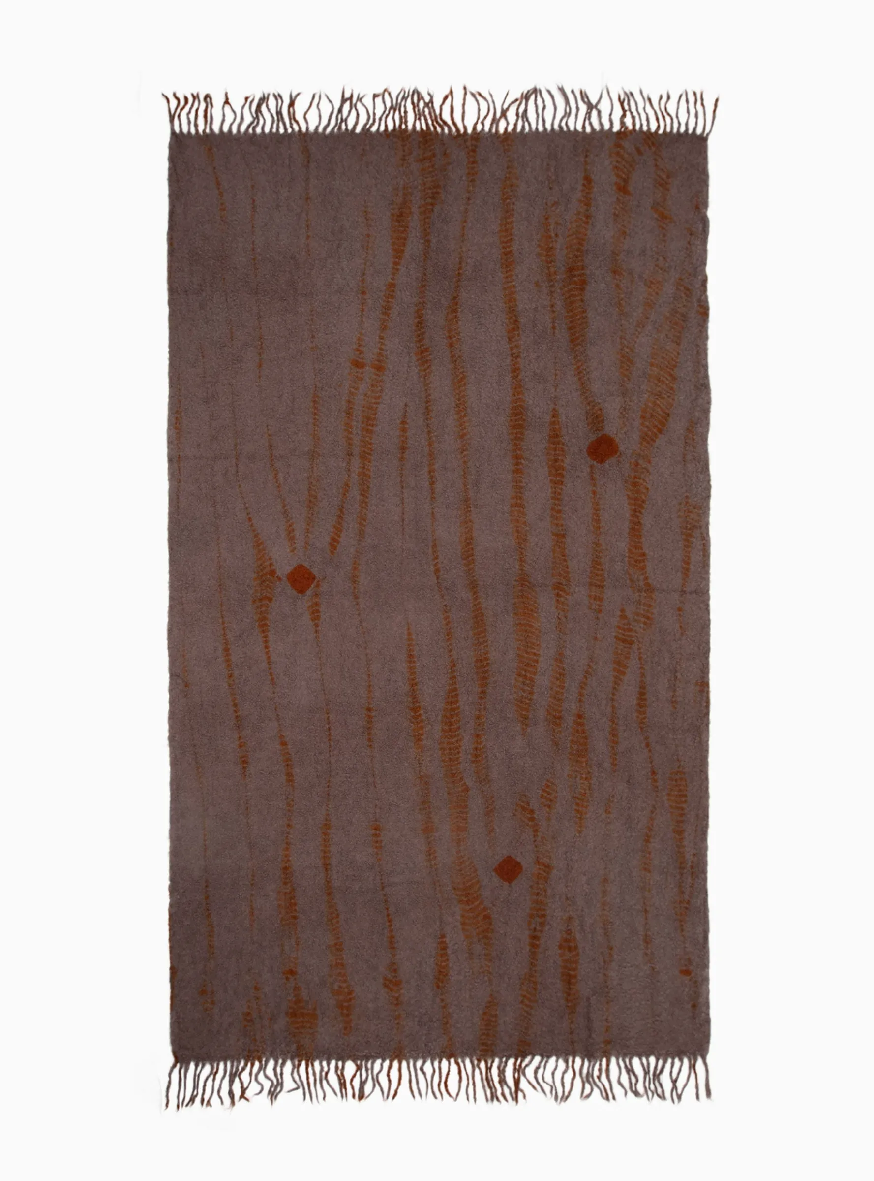Yanagi Shibori Bouclé Throw Brown<Suzusan Sale