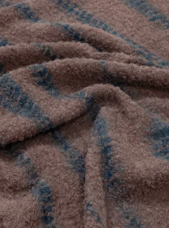 Yanagi Shibori Bouclé Throw Brown & Indigo<Suzusan Discount