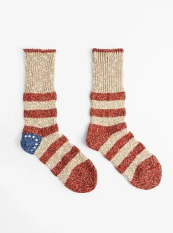 56 Yarns Flag Stripe Socks Red<Kapital Sale
