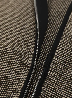 Zip Knit Polo Black<Beams Plus Sale