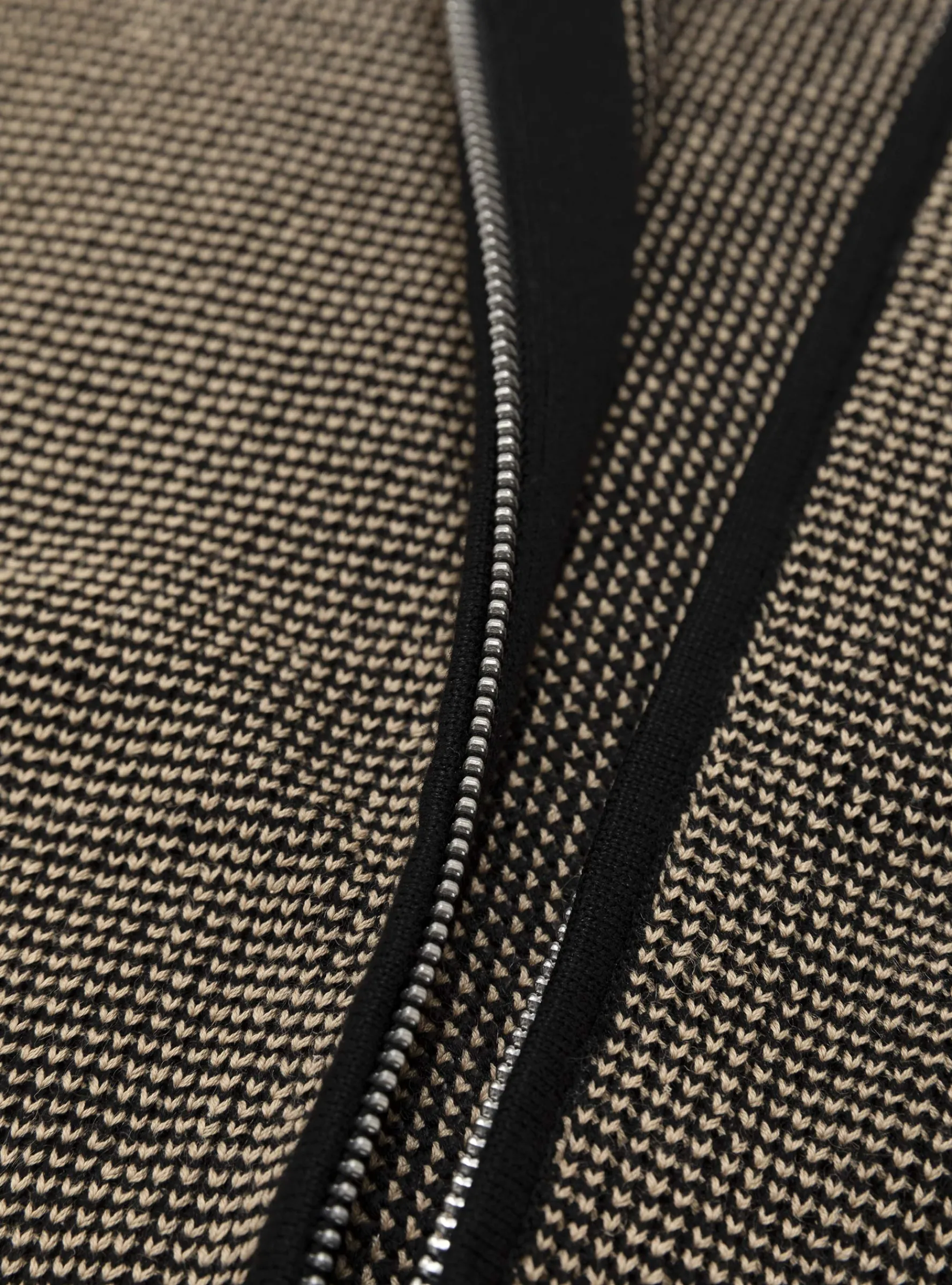 Zip Knit Polo Black<Beams Plus Sale