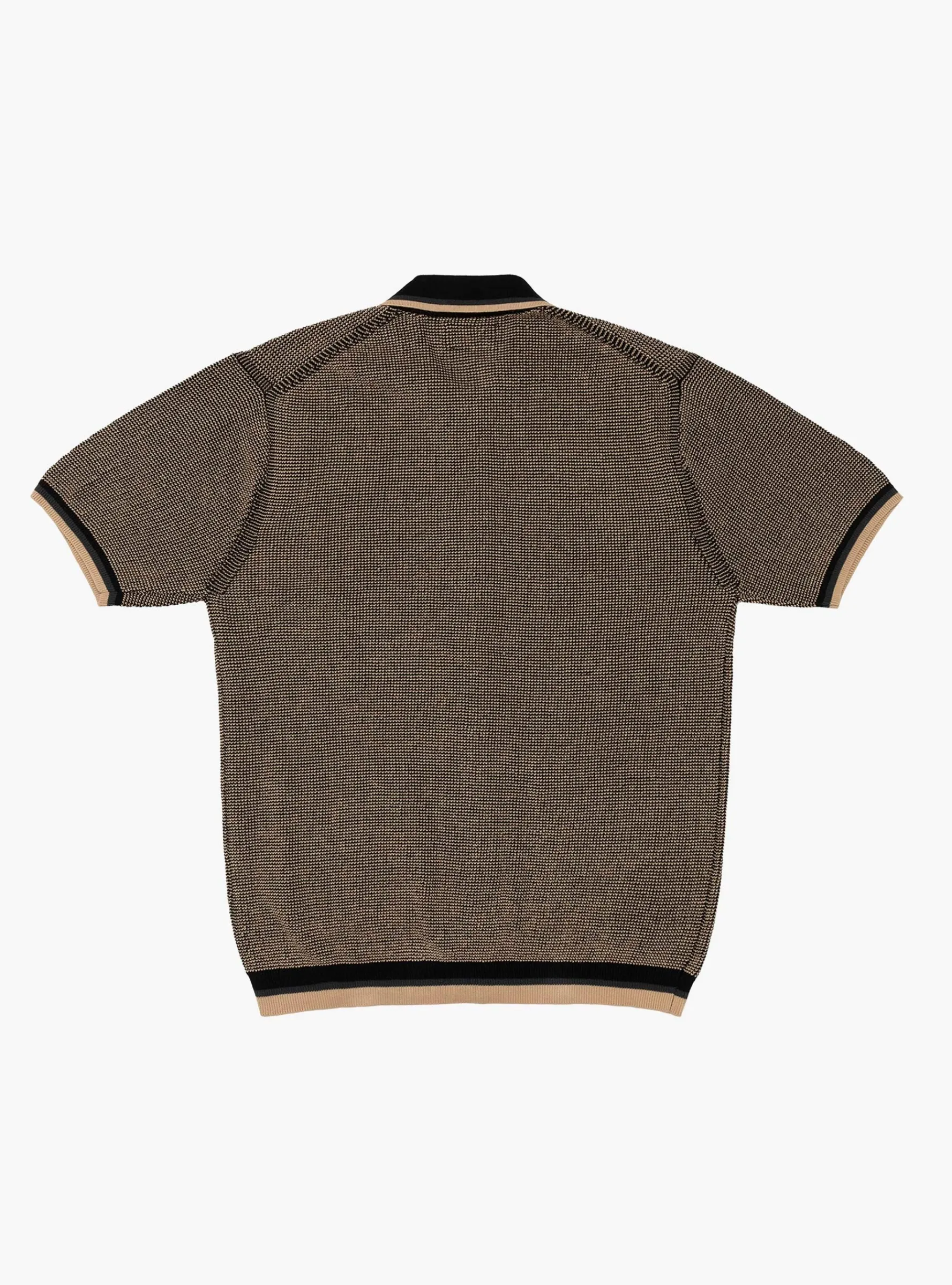 Zip Knit Polo Black<Beams Plus Sale