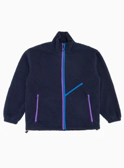 Zip Up Fleece Navy<Garbstore Clearance