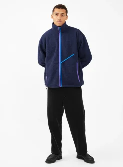 Zip Up Fleece Navy<Garbstore Clearance