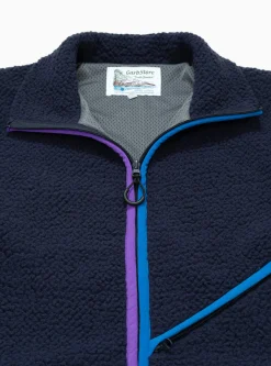 Zip Up Fleece Navy<Garbstore Clearance