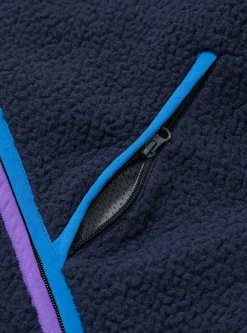 Zip Up Fleece Navy<Garbstore Clearance