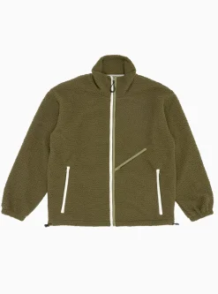Zip Up Fleece Olive<Garbstore Discount
