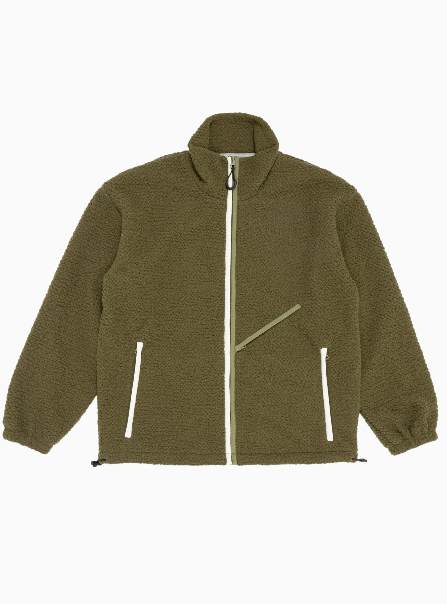Zip Up Fleece Olive<Garbstore Discount