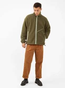 Zip Up Fleece Olive<Garbstore Discount