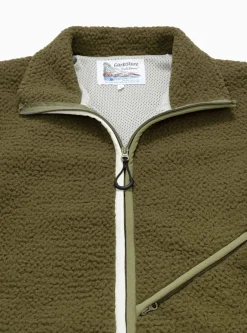 Zip Up Fleece Olive<Garbstore Discount