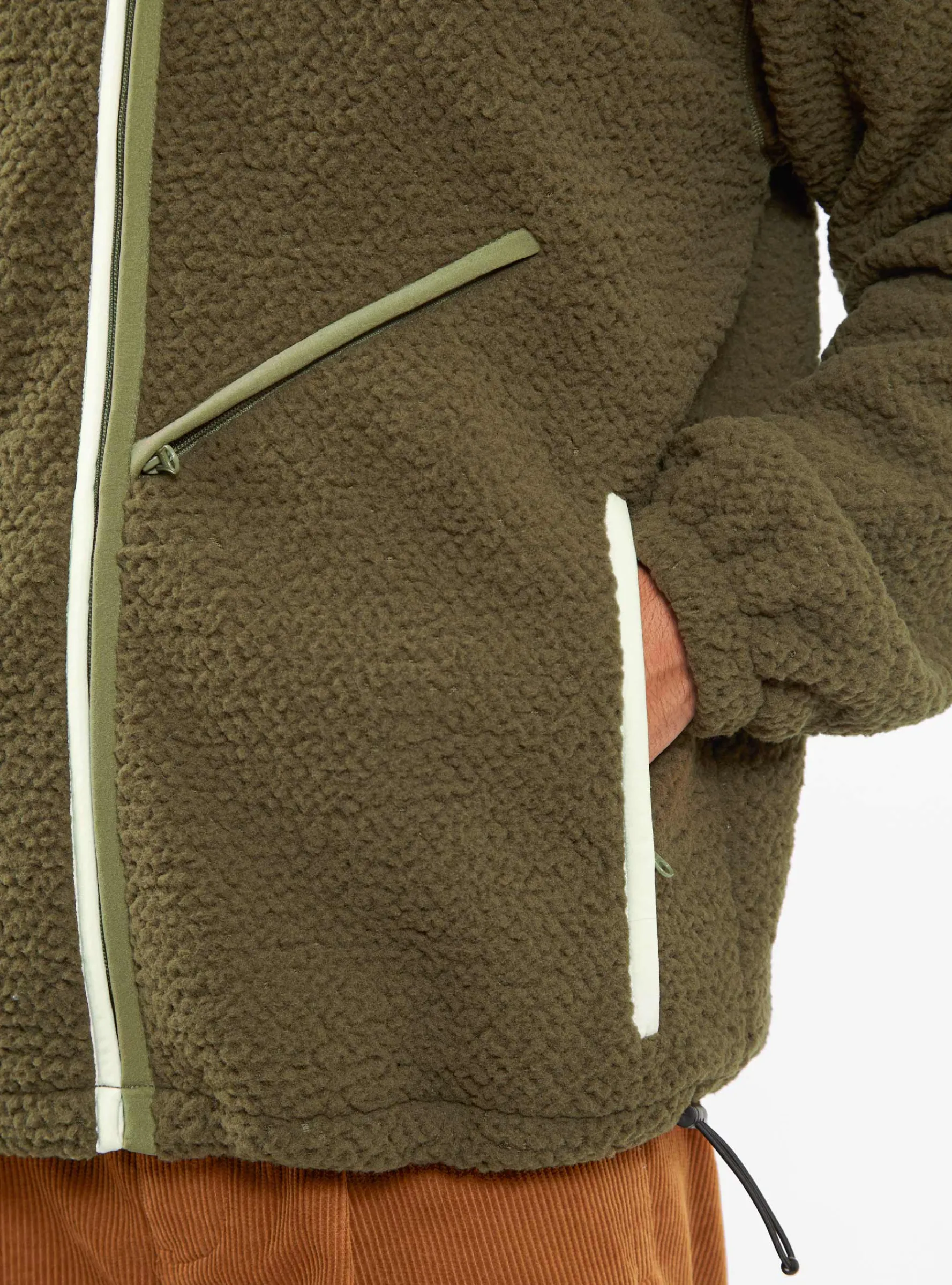 Zip Up Fleece Olive<Garbstore Discount