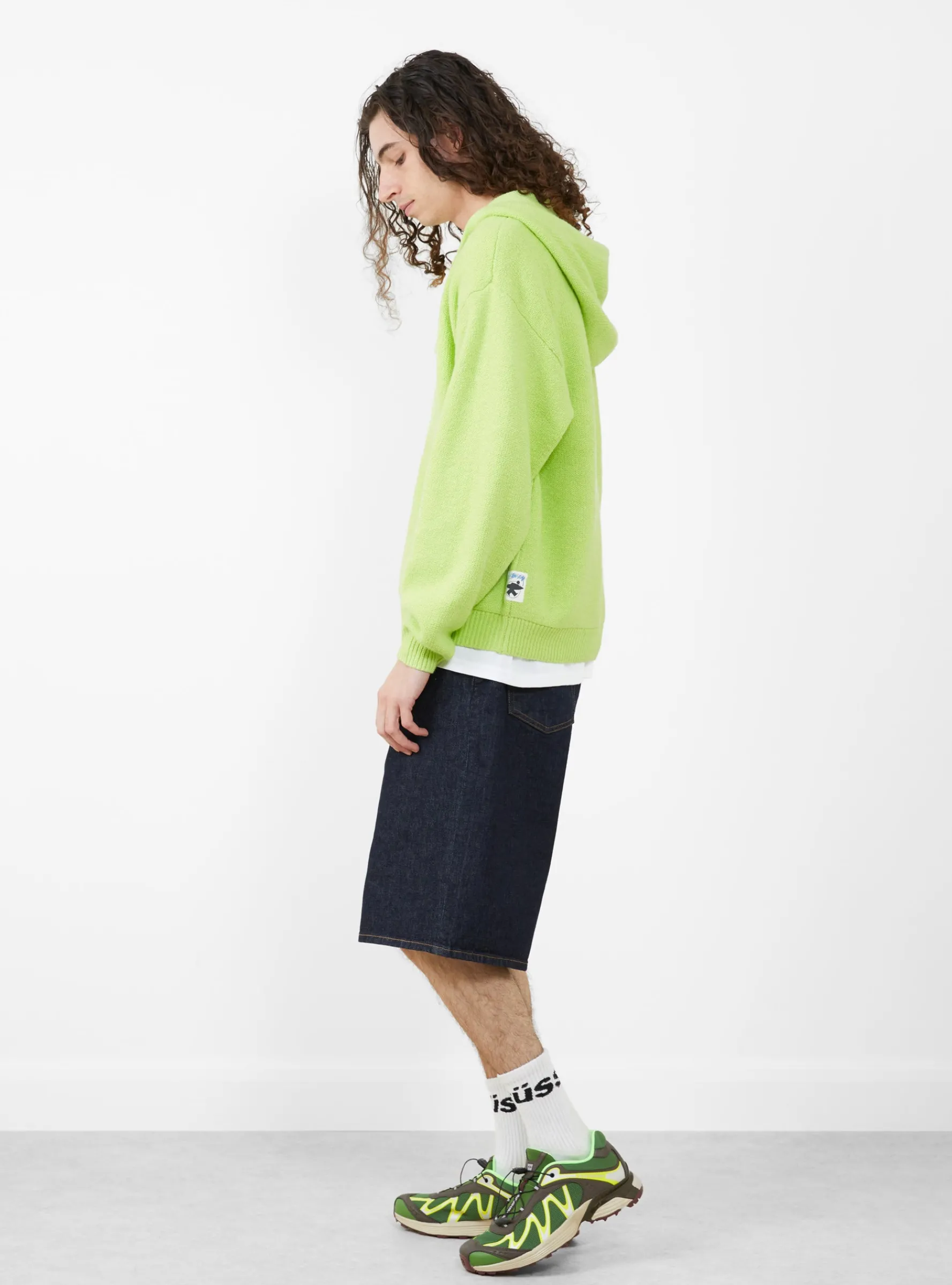 Zip Up Hooded Sweater Faded Lime<Stüssy Fashion