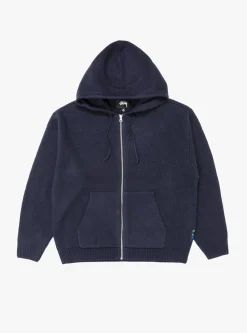 Zip Up Hooded Sweater Navy<Stüssy New