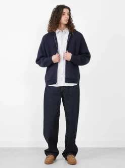 Zip Up Hooded Sweater Navy<Stüssy New